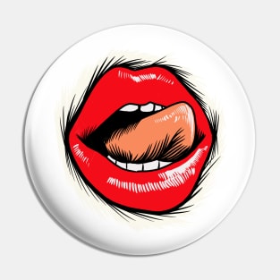 Red hot - lick it lips Pin