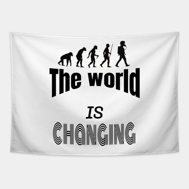 The World is Changing Tapestry by Just Me Store