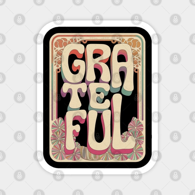 Grateful – Faith-Filled Vintage Typograph Magnet by Rox