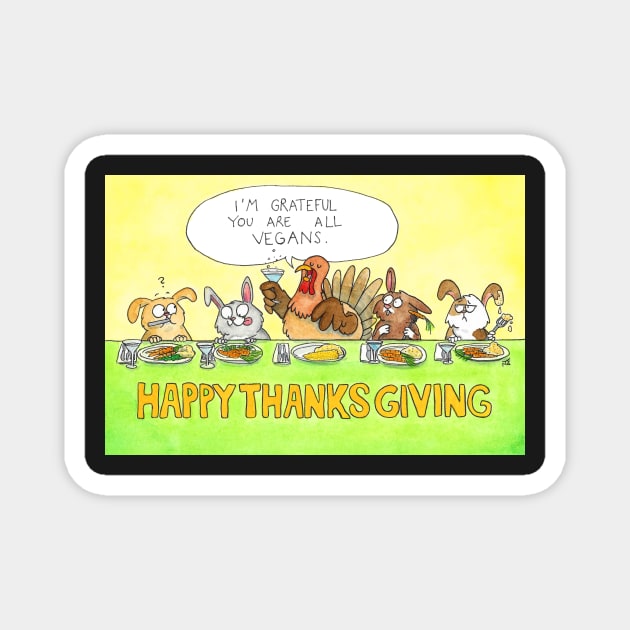 Happy Thanksgiving for Vegans Magnet by nicolejanes