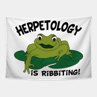 Herpetology Is Ribbiting Funny Amphibian Tapestry