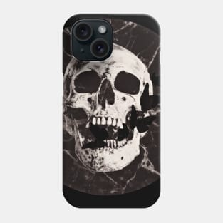 Halloween, aesthetics, skull, devil, ghost, spooky, creepy, skeleton, moon, marble, butterfly, retro, vintage, gothic, horror Phone Case