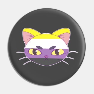 Non-Binary Cat Pin