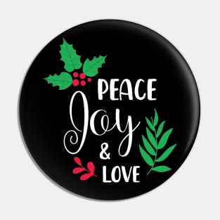 Peace Day and Love - Merry Christmas Gift Pin