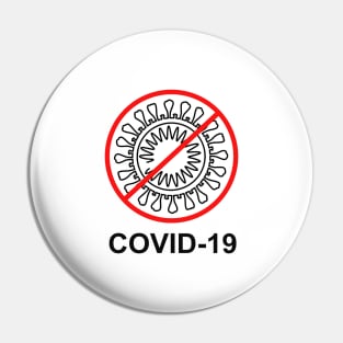 Covid-19 Black Color Pin