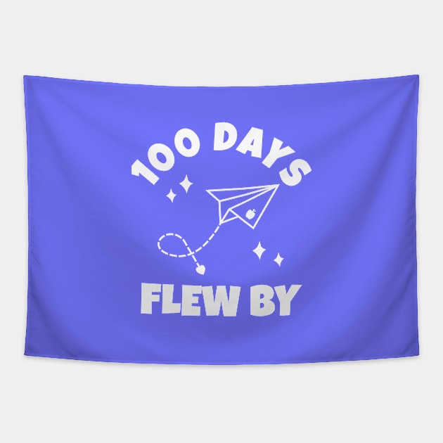 100 Days Of School flew by teacher student Tapestry by Petalprints