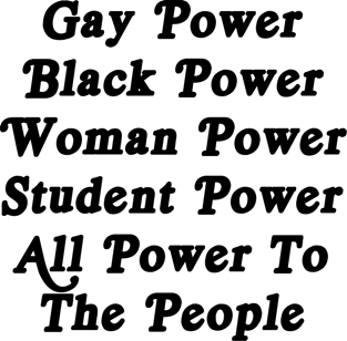 Gay Power, Black Power, Woman Power, Student Power Magnet