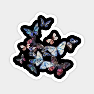 Blue Butterflies Vintage Magnet