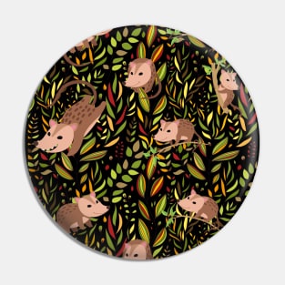 Opossum Lover Pattern Pin