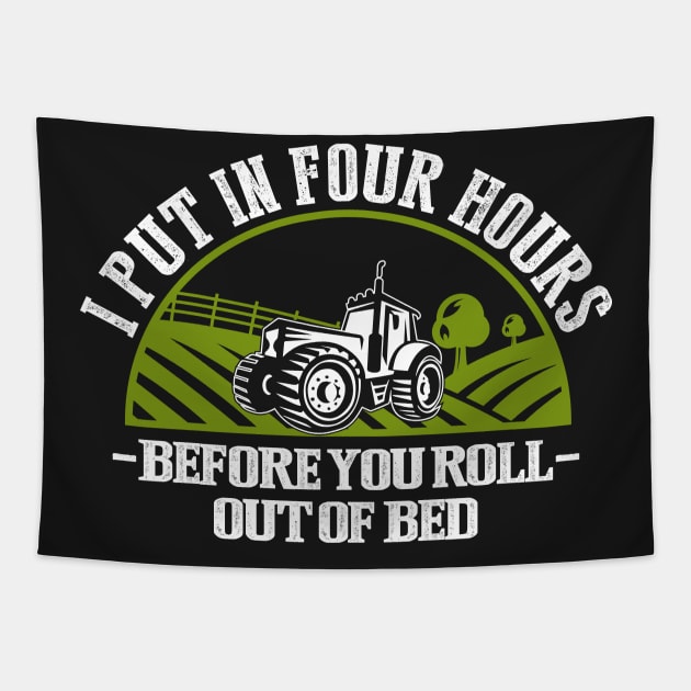 Farmers Know What It Means to Work Tapestry by jslbdesigns