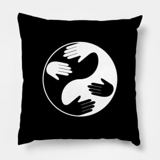 Yin-Yang Snuggling (white) Pillow