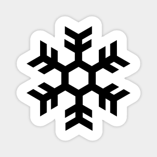 Black Snowflake Magnet