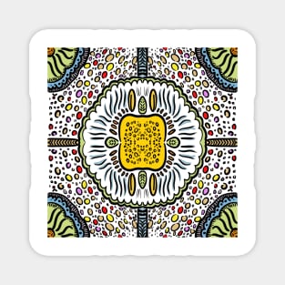 Doodle floral pattern Magnet