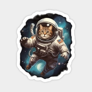 Astronaut Cat In Outter Space Magnet