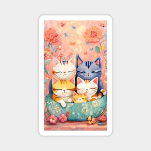 Watercolor cute kittens Magnet