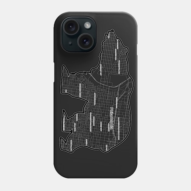 Philadelphia Bear en Blanc Phone Case by Ambrosia Salad