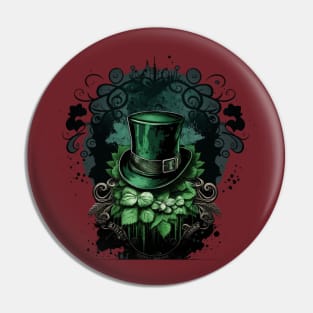 Hat st. patrick day design for t-shirt dark mode Pin