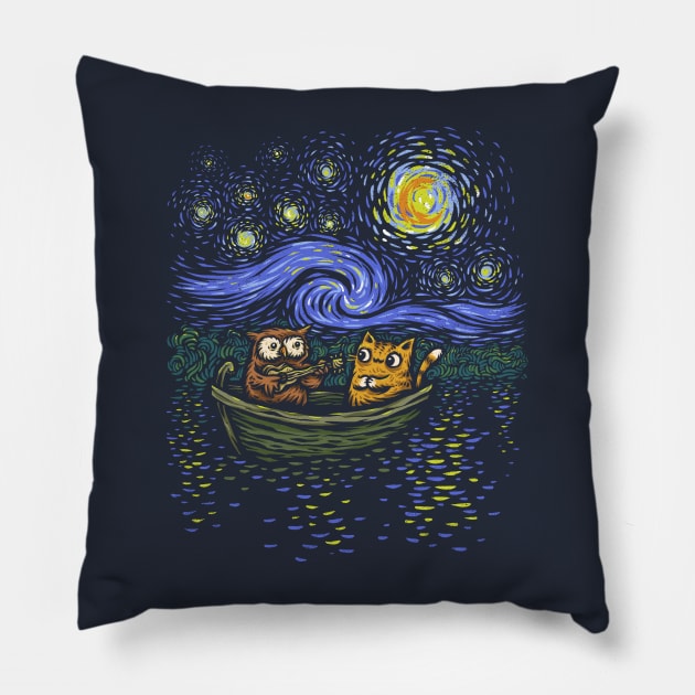 The Owl and the Pussy-Cat Pillow by kg07_shirts