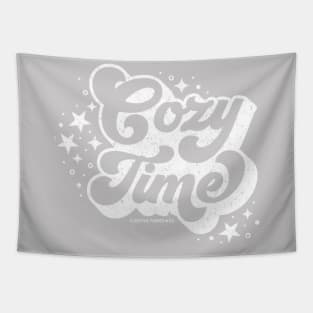 Cozy Time with Stars - White Tapestry