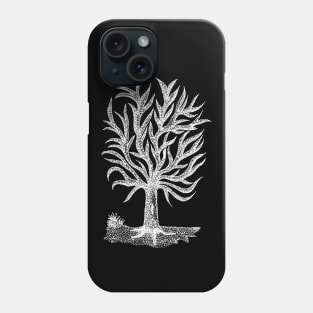 Pointillism Tree Negative Phone Case