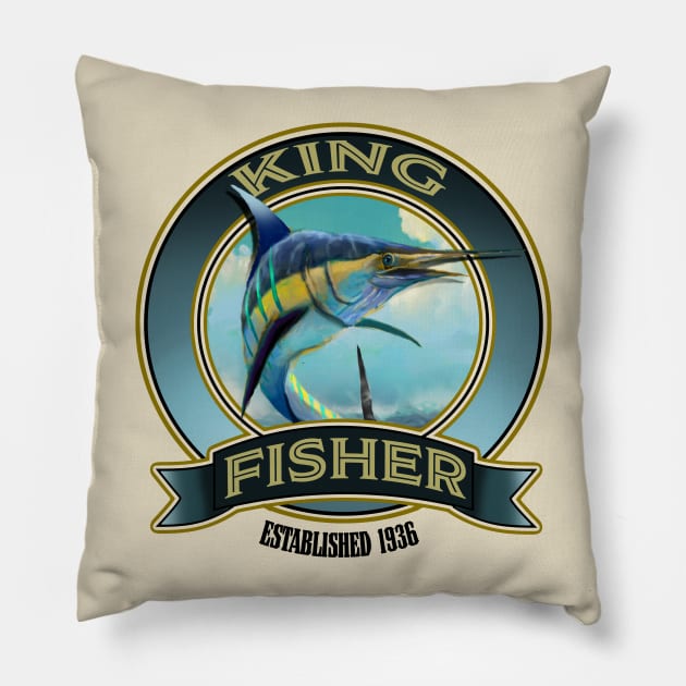 King Fisher Pillow by PeggyNovak