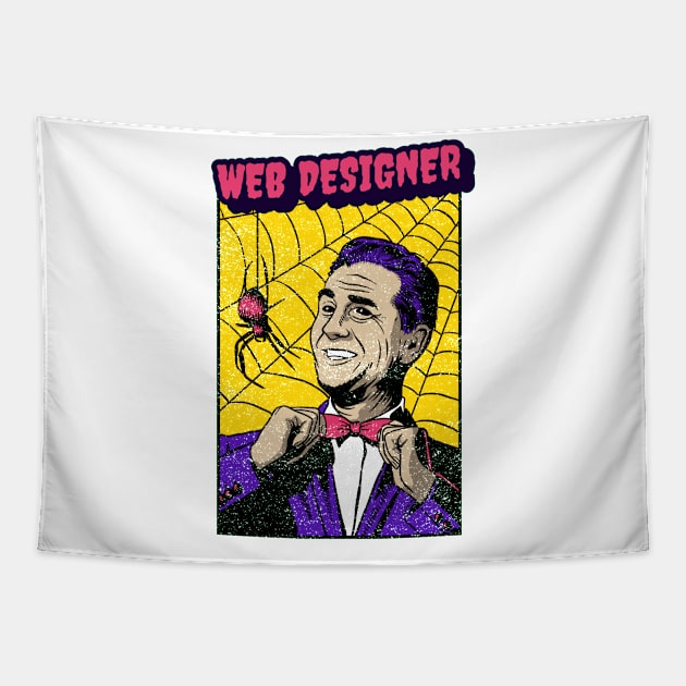 Web Designer - Retro Comic Pop Art design Tapestry by Software Testing Life