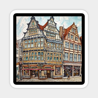 Bremen city drawing Magnet