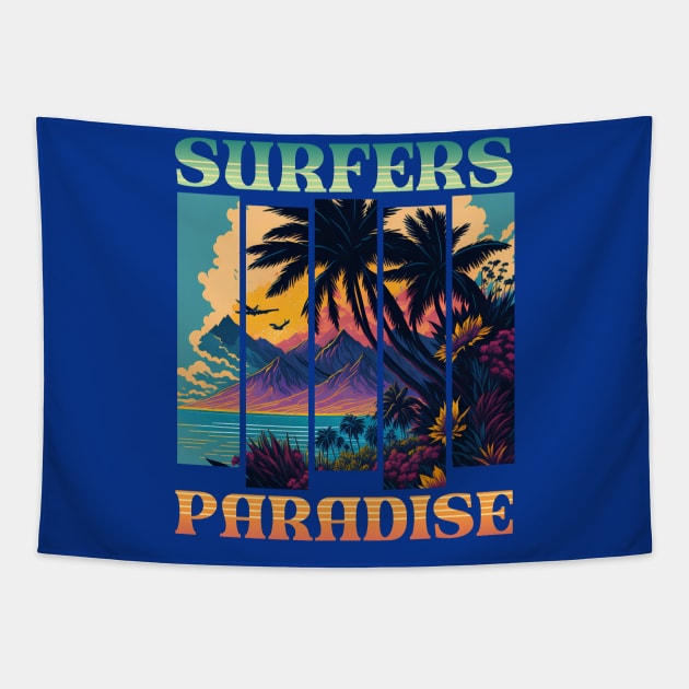 Surfers Paradise Tapestry by BYNDART