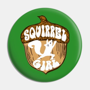 Squirrel Girl warrior pose on Acorn funny squirrel rescue or squirrelly girl Pin