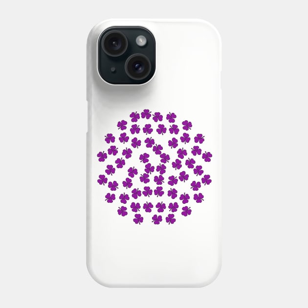 Shamrock Purple Ball for St Patricks Day Phone Case by ellenhenryart