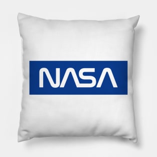 NASA Box Logo - Blue 2 Pillow