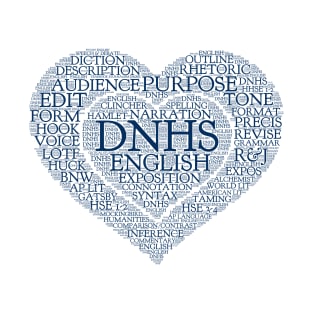 DNHS English - Blue Text T-Shirt