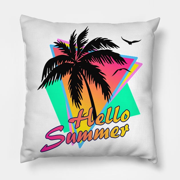 Hello Summer Pillow by Nerd_art