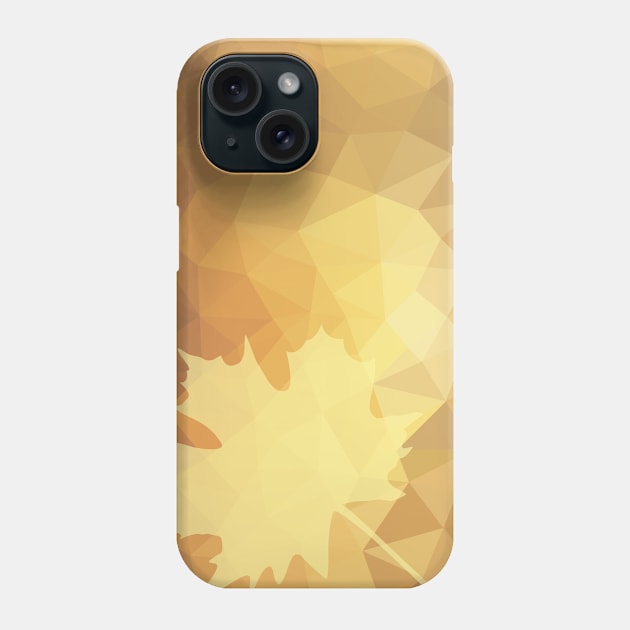 Autumn leave design or golden colours of fall season Phone Case by Montanescu