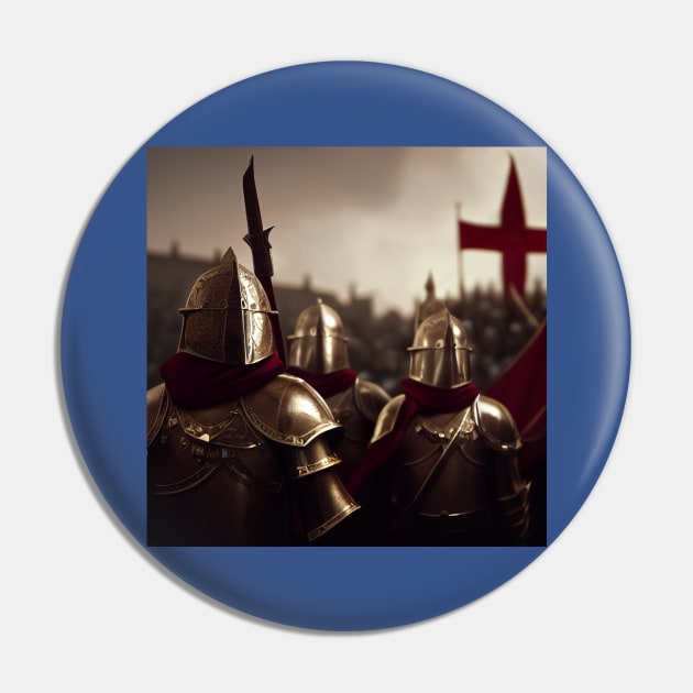 Knights Templar in The Holy Land Pin by Grassroots Green