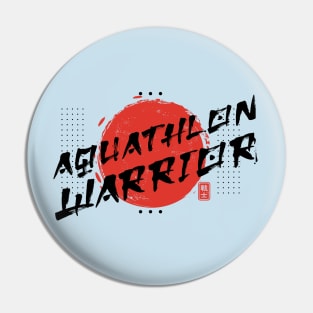 Oriental Brush Aquathlon Warrior Pin