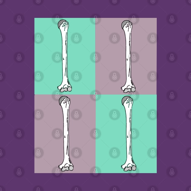 Four Square Teal and Mauve Humerus Design by Humerushumor