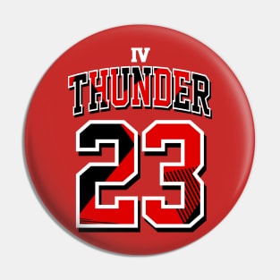 Thunder Red 4 Sneaker Art Red Pin