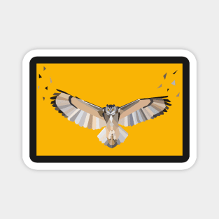 Orange Geometric Owl Magnet