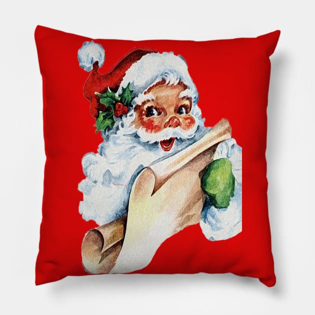 Santa Claus Naughty List Pillow by tfortwo