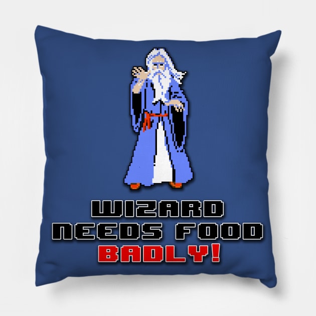 Gauntlet Wizard - Old Pillow by BigOrangeShirtShop