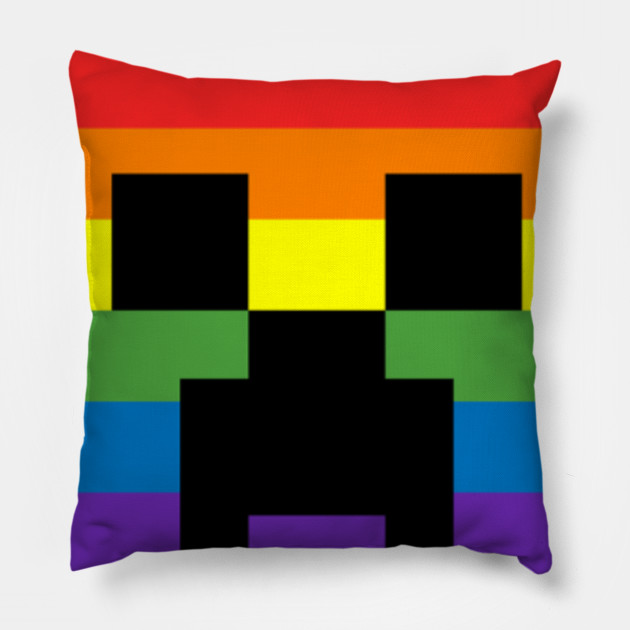 Minecraft Pride Creeper Minecraft Pillow Teepublic