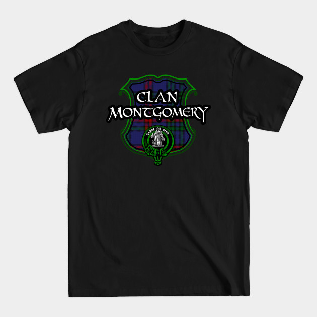 Disover Clan Montgomery Surname Scottish Clan Tartan Crest Badge - Scottish Clan - T-Shirt