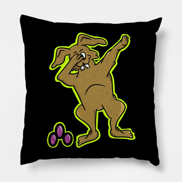 Easter Bunny Dabbing Pillow by mailboxdisco