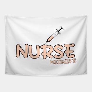 Nurse Midwife Orange Tapestry