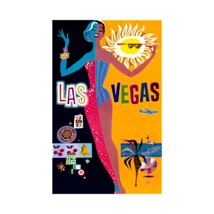 Las Vegas Woman Sunshine & Night Life 1962 Travel Advertisement T-Shirt