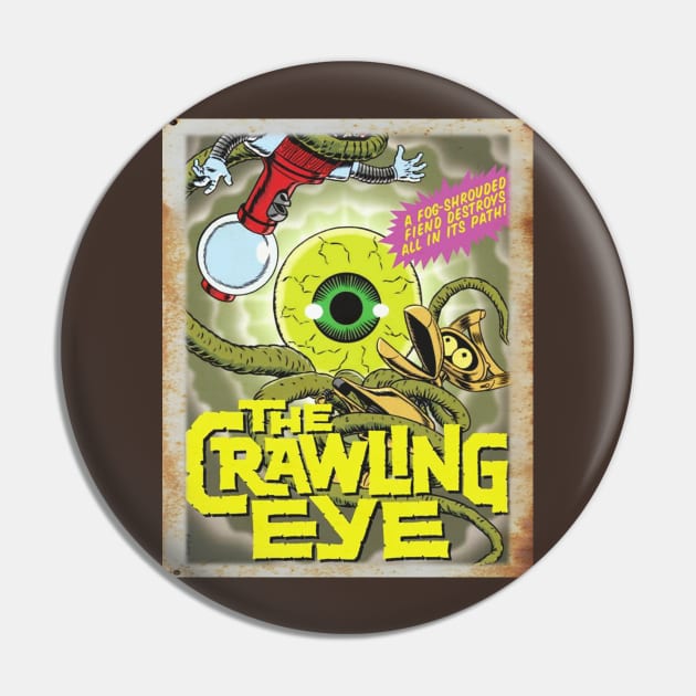 Mystery Science Rusty Barn Sign 3000 - The Crawling Eye Pin by Starbase79