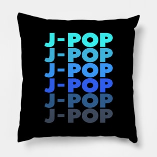 J-POP repeating blue reflections Pillow