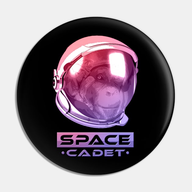 Space Cadet Chimp Pin by C3D3sign