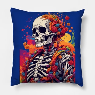 Rainbow Skeleton 3 Pillow